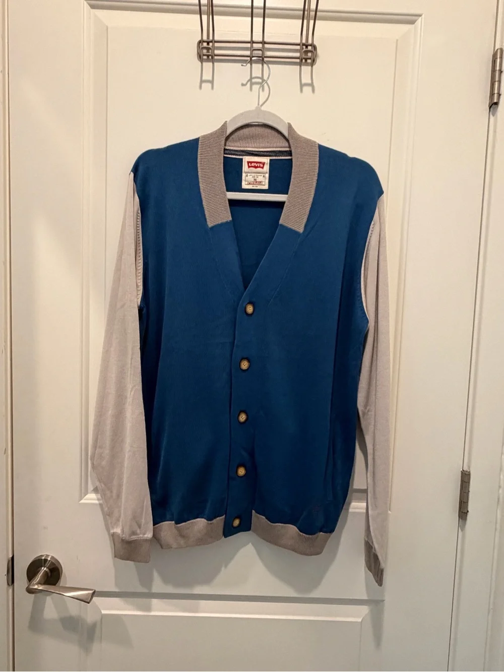Levi's Modern Collection Colorblock Knit Button-Down Cardigan Size M